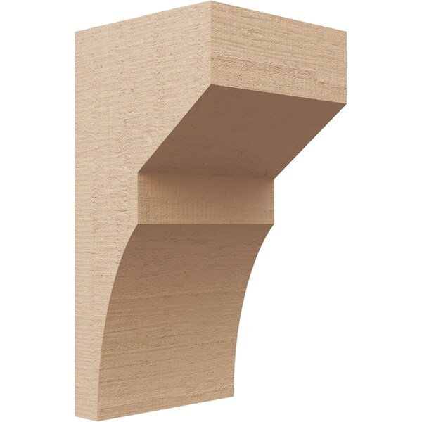 Ekena Millwork 5"W x 5"D x 10"H Wide Monterey Rough Cedar Woodgrain TimberThane Corbel, Primed Tan CORUR05X05X10MONRCPR - main